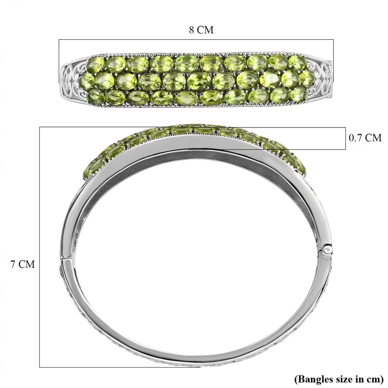 Mehfarbiger Edelstein Armreif, ca. 19 cm 316L Edelstahl ca. 14.69 ct
