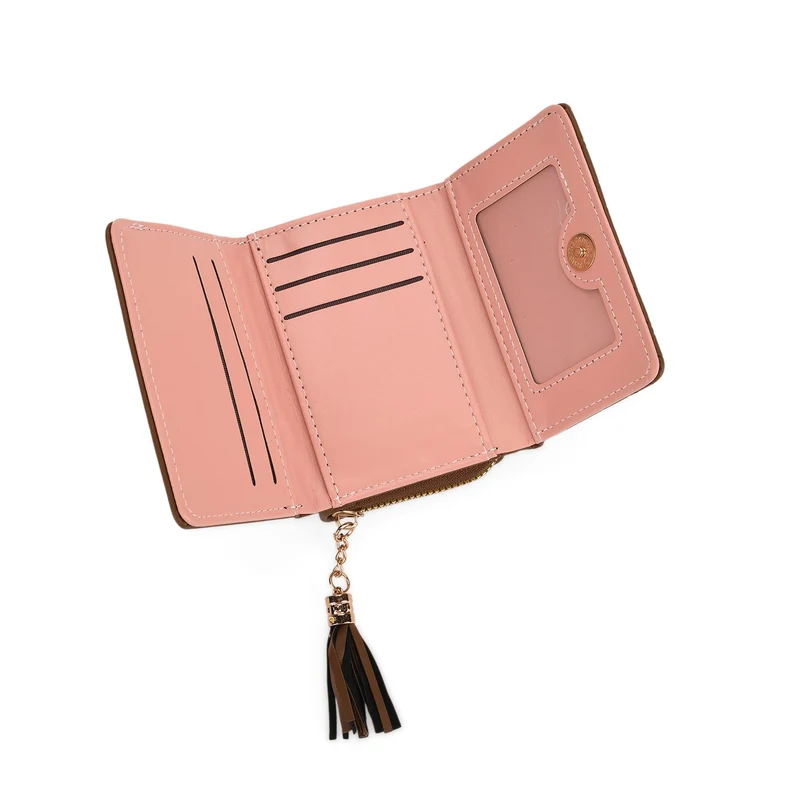 Portemonnaie mit RFID-Schutz, Reißverschluss und Kartenfächern, 22,5x11 cm, Braun