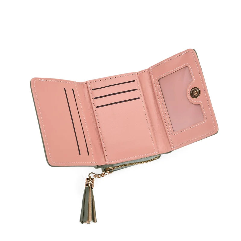Portemonnaie mit RFID-Schutz, Reißverschluss und Kartenfächern, 22,5x11 cm, Braun