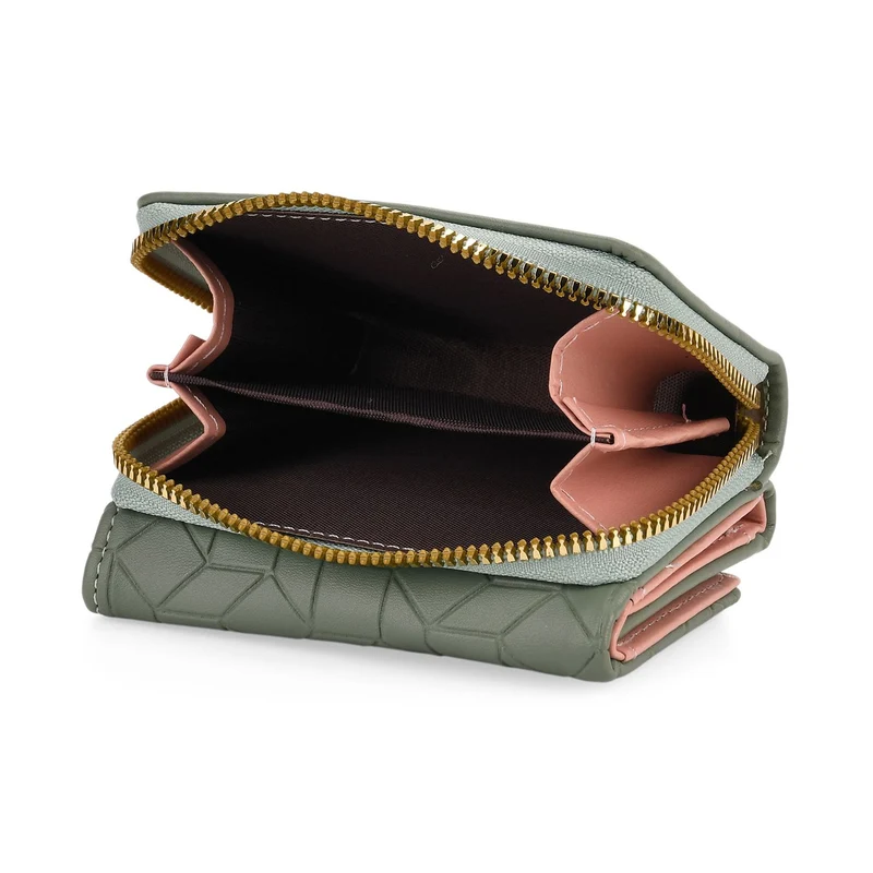 Portemonnaie mit RFID-Schutz, Reißverschluss und Kartenfächern, 22,5x11 cm, Braun