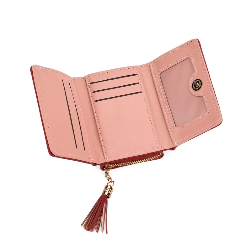 Portemonnaie mit RFID-Schutz, Reißverschluss und Kartenfächern, 22,5x11 cm, Braun