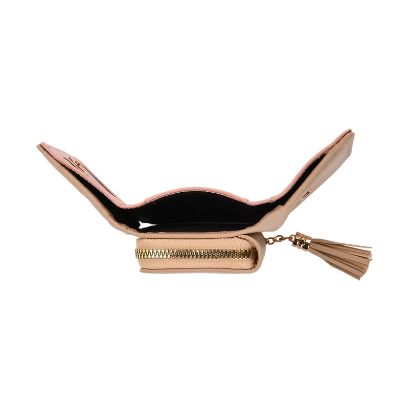 Portemonnaie mit RFID-Schutz, Reißverschluss und Kartenfächern, 22,5x11 cm, Braun