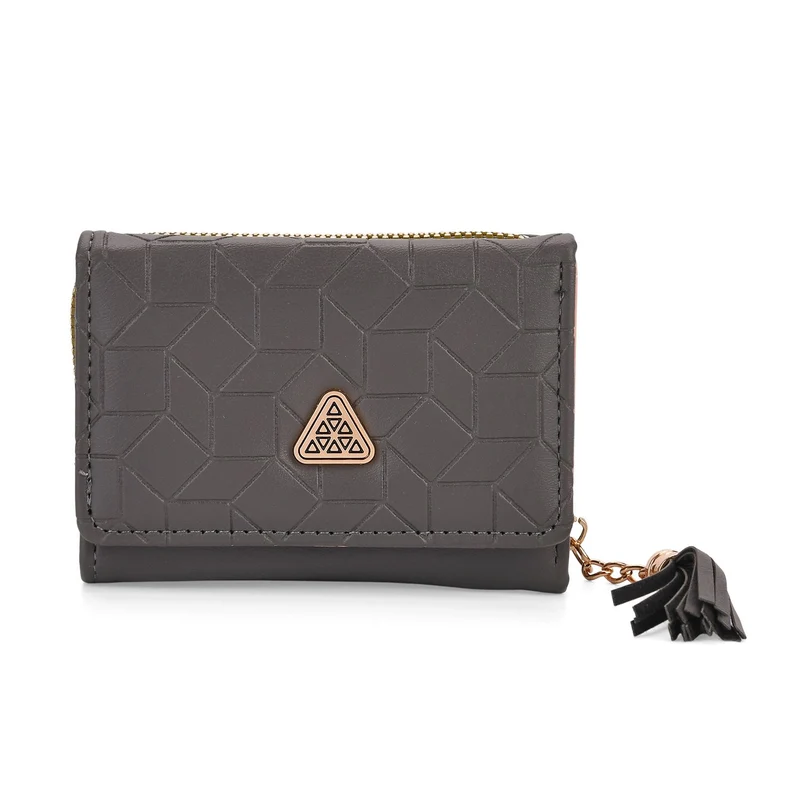 Portemonnaie mit RFID-Schutz, Reißverschluss und Kartenfächern, 22,5x11 cm, Braun