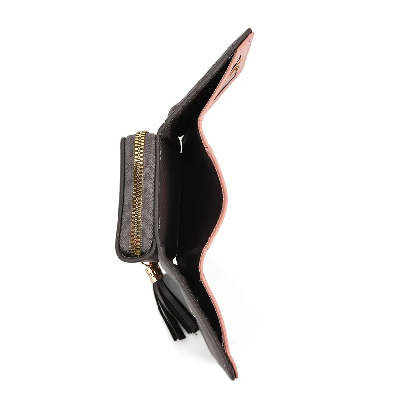 Portemonnaie mit RFID-Schutz, Reißverschluss und Kartenfächern, 22,5x11 cm, Braun