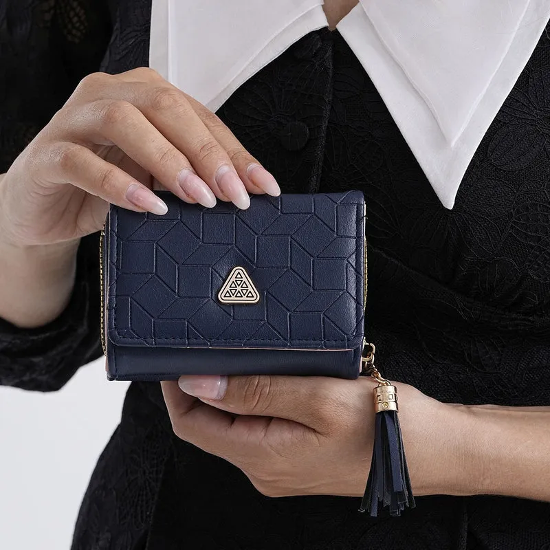 Portemonnaie mit RFID-Schutz, Reißverschluss und Kartenfächern, 22,5x11 cm, Braun