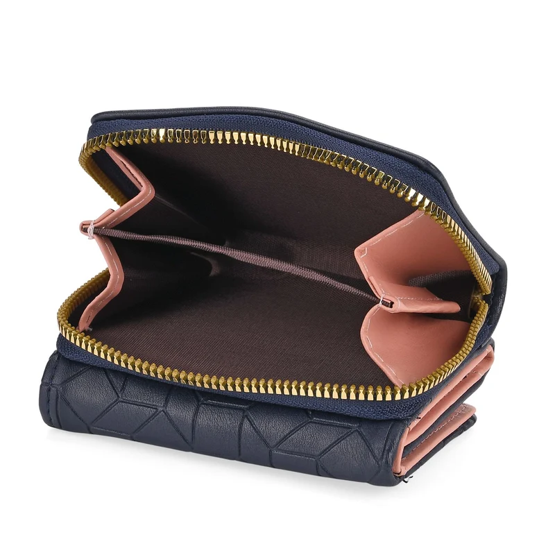 Portemonnaie mit RFID-Schutz, Reißverschluss und Kartenfächern, 22,5x11 cm, Braun