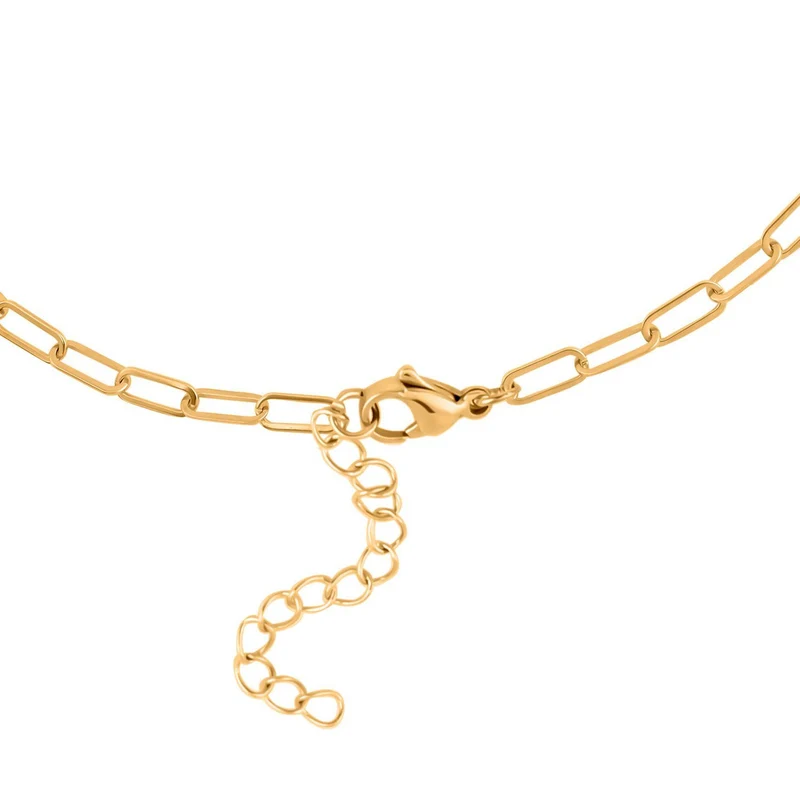 EVER TRUE 3er- Set - Büroklammerketten ca. 46 cm, 56 cm, 65 cm, 316L Edelstahl Goldfarben