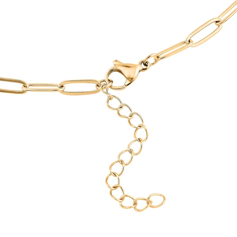 EVER TRUE 3er- Set - Büroklammerketten ca. 46 cm, 56 cm, 65 cm, 316L Edelstahl Goldfarben