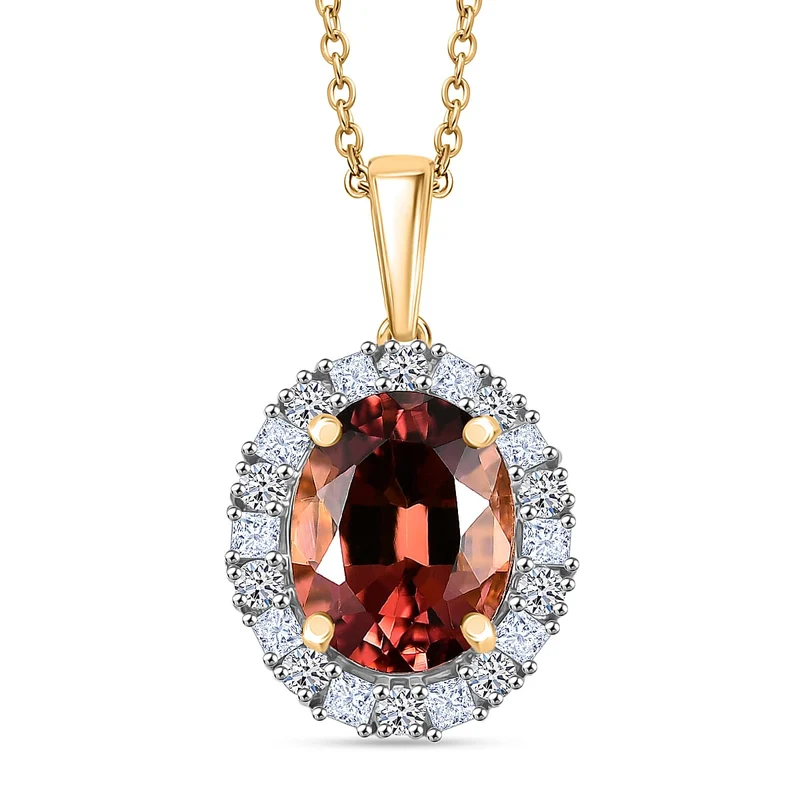 AAA Byzantinischer Turmalin, Lab Grown Diamant Schmuckset ca. 50 cm 417 Gold ca. 2,56 ct.