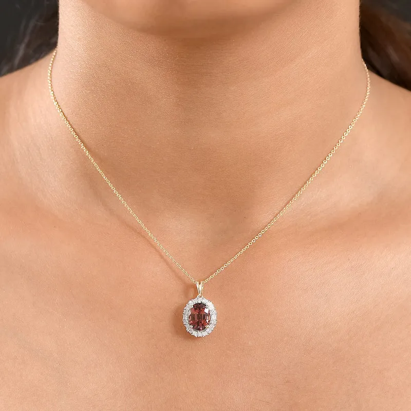 AAA Byzantinischer Turmalin, Lab Grown Diamant Schmuckset ca. 50 cm 417 Gold ca. 2,56 ct.