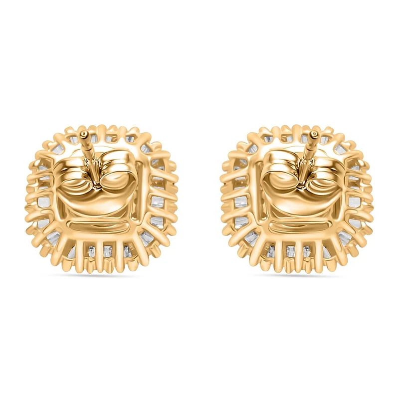 AAA Gelber Saphir, Weißer Diamant Ohrringe, AGI zertifiziert und geprüft, 585 Gelb Gold (10-15 Werktage Lieferzeit) ca. 2.44 ct