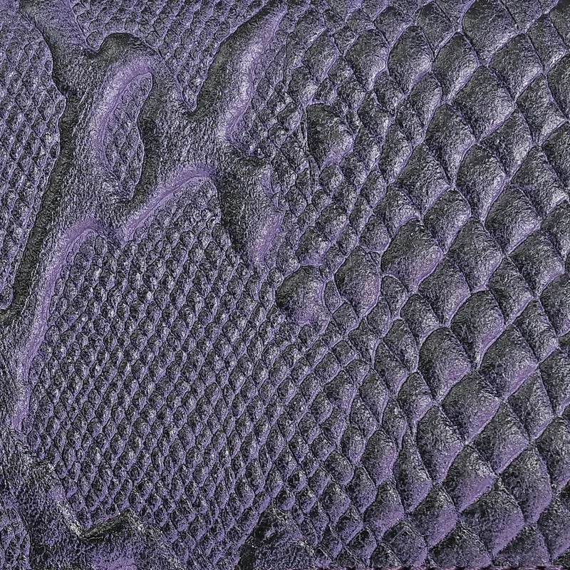 LA MAREY Geldbörse aus Leder mit RFID Schutz und Python Prägung, 18,4 x 10,2 cm, Cremeweiß