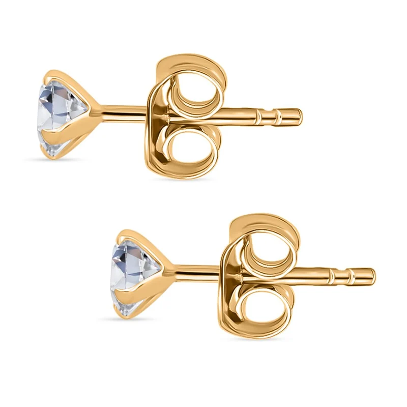 D'Joy Moissanit Ohrringe 925 Silber vergoldet ca. 0.88 ct