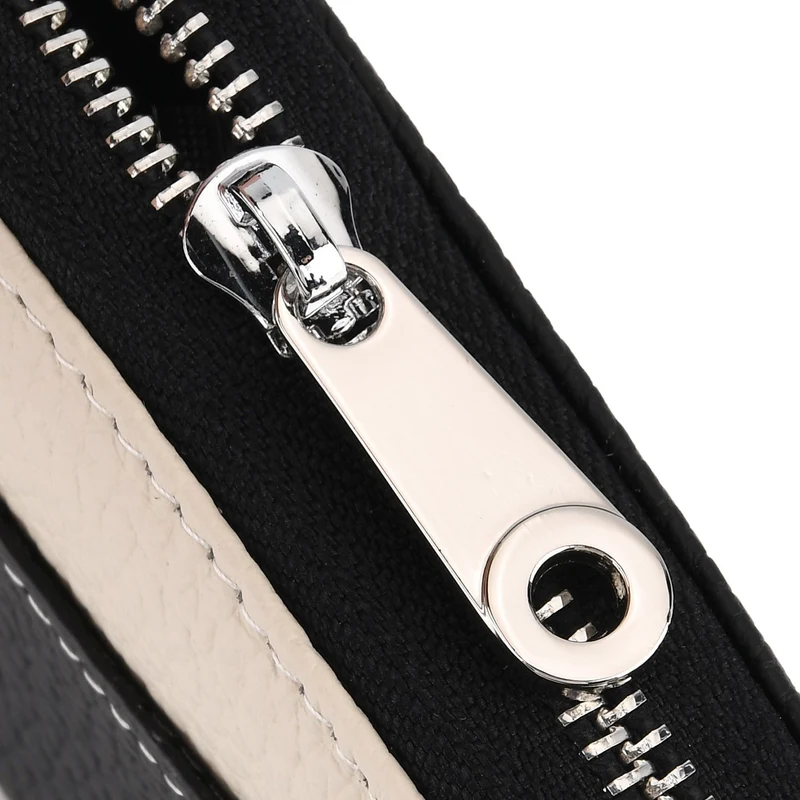 Echtleder Geldbörse mit RFID Schutz 11.5 x 8.5 x 2.5 cm Schwarz