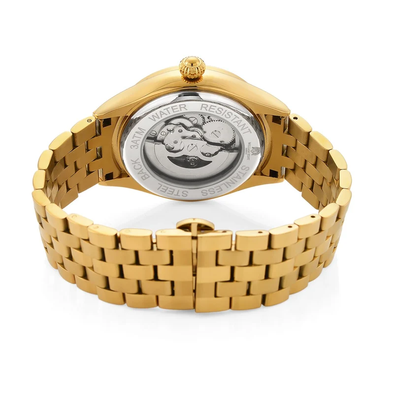 WILLIAM HUNT - Automatik Armbanduhr mit mechanischem Uhrwerk Sternenhimmel Zifferblatt, 316L Edelstahl, Silber