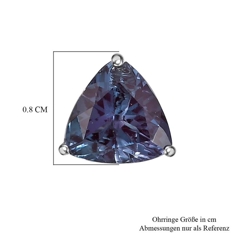AAA Lab Grown Alexandrit AGI zertifiziert Ohrringe 417 Gold (10-15 Werktage Lieferzeit) ca. 2.82 ct