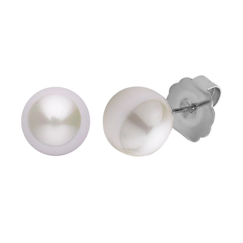 9er-Set - gelbe Muschelkernperle Ohrringe und gelbe Kristall Ohrringe und Armband, Messing und Edelstahl