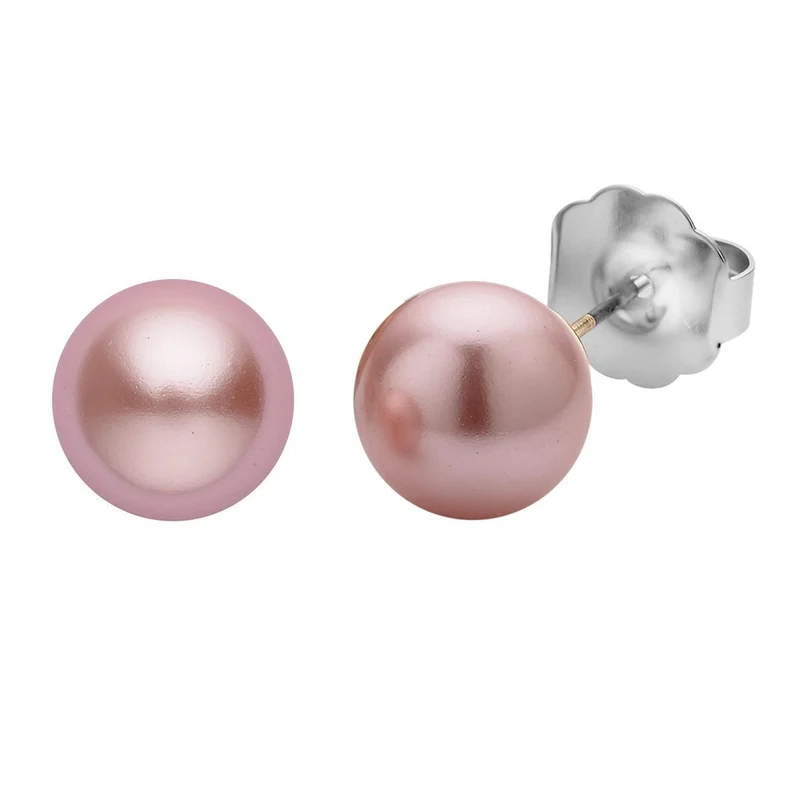 9er-Set - gelbe Muschelkernperle Ohrringe und gelbe Kristall Ohrringe und Armband, Messing und Edelstahl