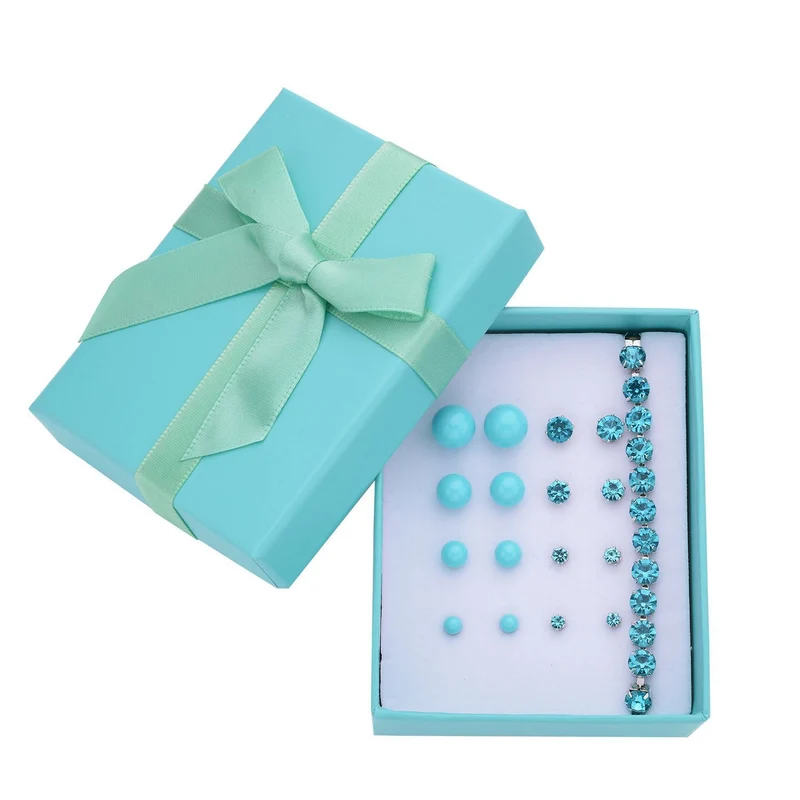 9er-Set - gelbe Muschelkernperle Ohrringe und gelbe Kristall Ohrringe und Armband, Messing und Edelstahl