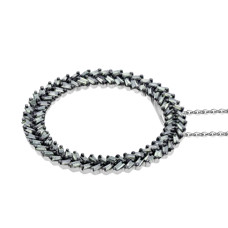 LUXURIANT SGL zertifizierter VS-EF Labor gelber Diamant Anhänger mit 50cm Kette, 925 Silber rhodiniert - 1 ct.