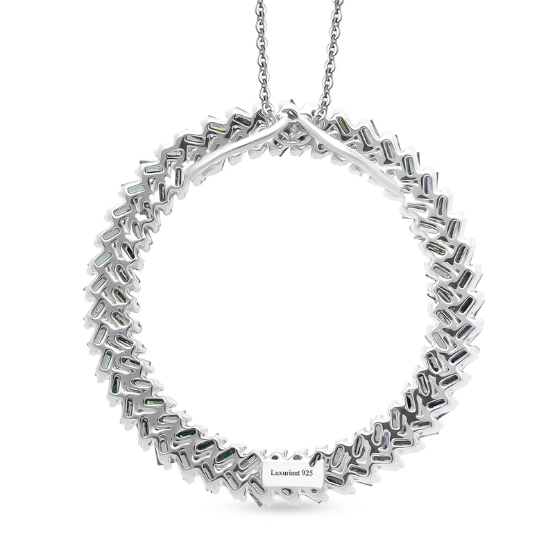 LUXURIANT SGL zertifizierter VS-EF Labor gelber Diamant Anhänger mit 50cm Kette, 925 Silber rhodiniert - 1 ct.