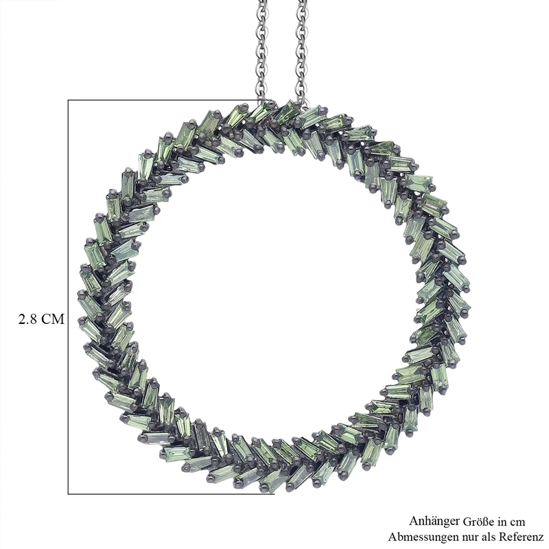 LUXURIANT SGL zertifizierter VS-EF Labor gelber Diamant Anhänger mit 50cm Kette, 925 Silber rhodiniert - 1 ct.