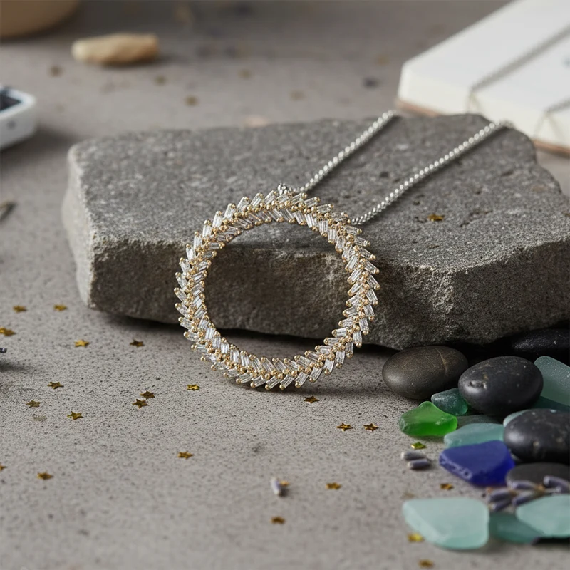 LUXURIANT SGL zertifizierter VS-EF Labor gelber Diamant Anhänger mit 50cm Kette, 925 Silber rhodiniert - 1 ct.