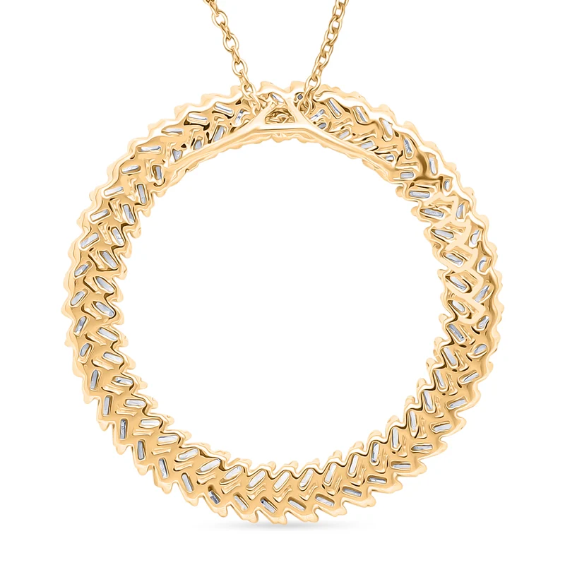 LUXURIANT DIAMOND - Lab Grown Diamant VS-EF SGL zertifiziert Anhänger mit Kette ca. 50 cm 925 Silber Gelbgold Vermeil ca. 1.00 ct