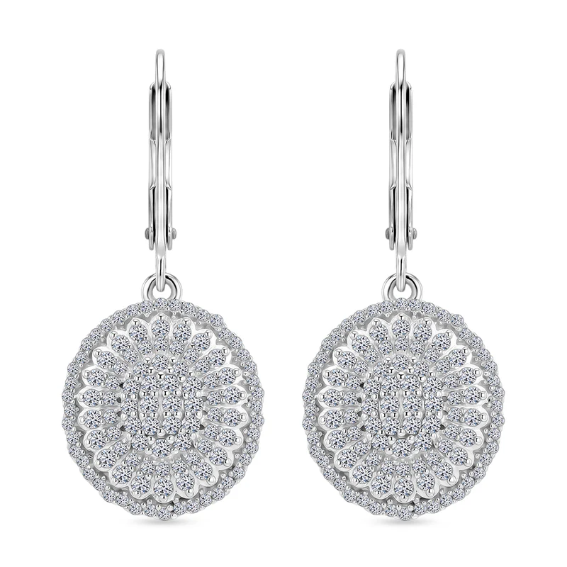 LUXURIANT 1 ct. SI-GH Labor Diamant Ohrringe, 925 Silber rhodiniert