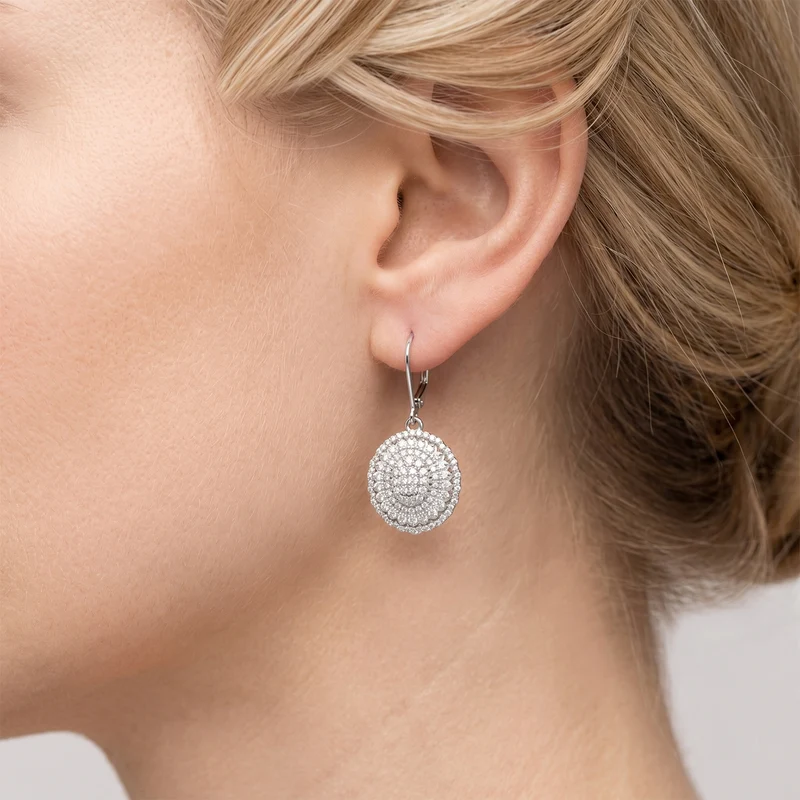 LUXURIANT 1 ct. SI-GH Labor Diamant Ohrringe, 925 Silber rhodiniert