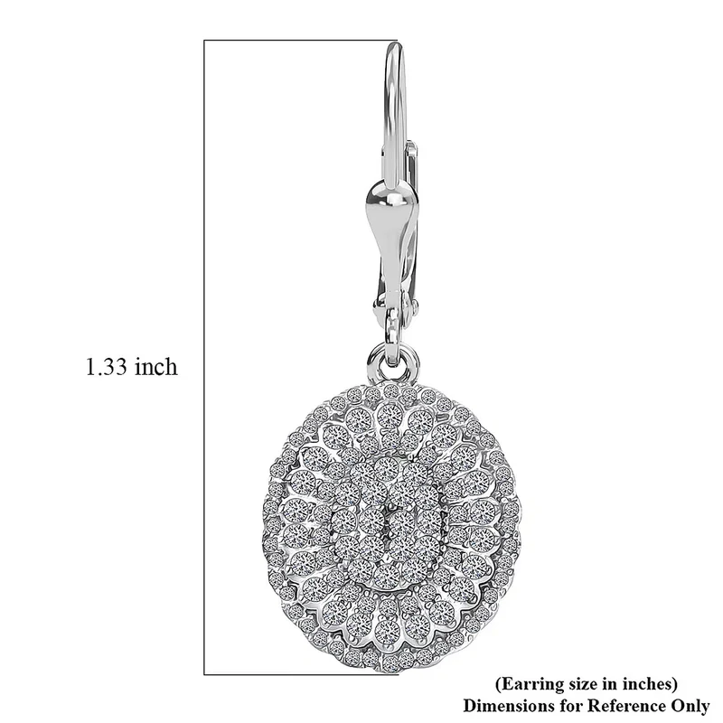 LUXURIANT 1 ct. SI-GH Labor Diamant Ohrringe, 925 Silber rhodiniert