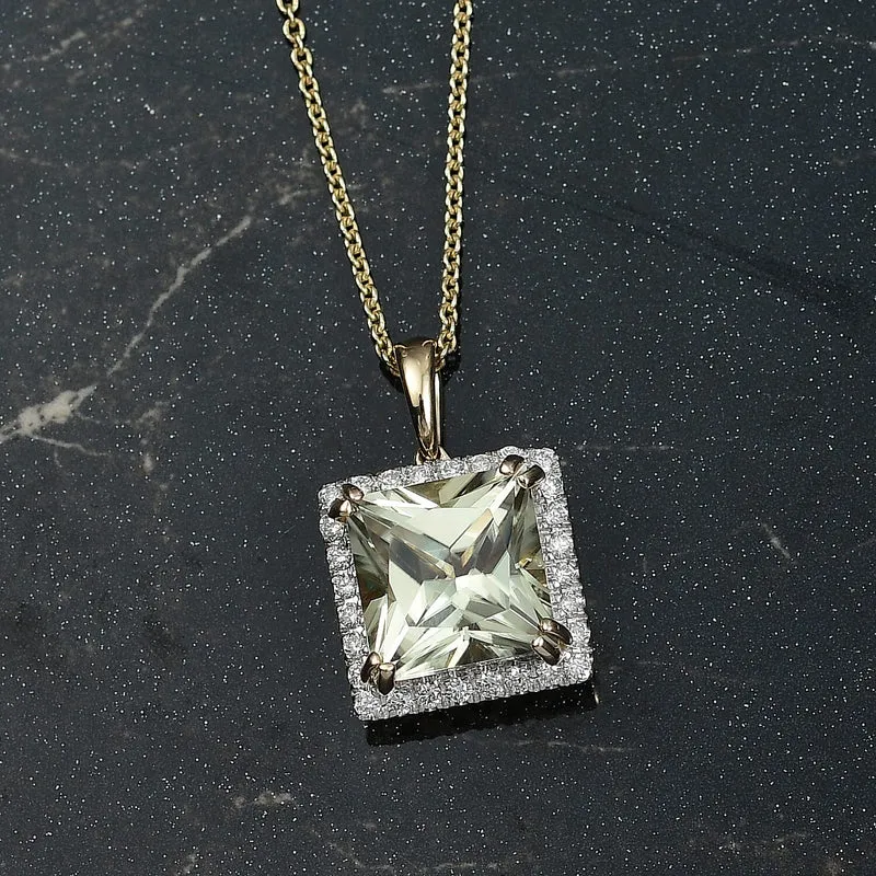 LUXORO AAA Turkizit, Weißer Diamant AGI zertifiziert Schmuckset (10-15 Werktage Lieferzeit) ca. 50 cm 585 Gold ca. 4.35 ct