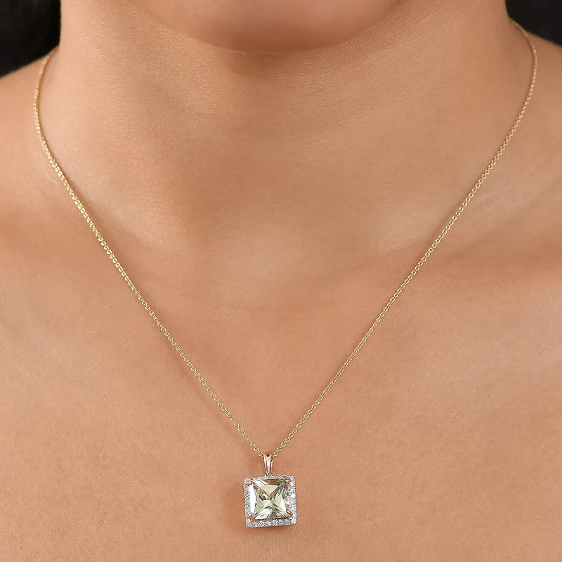 LUXORO AAA Turkizit, Weißer Diamant AGI zertifiziert Schmuckset (10-15 Werktage Lieferzeit) ca. 50 cm 585 Gold ca. 4.35 ct