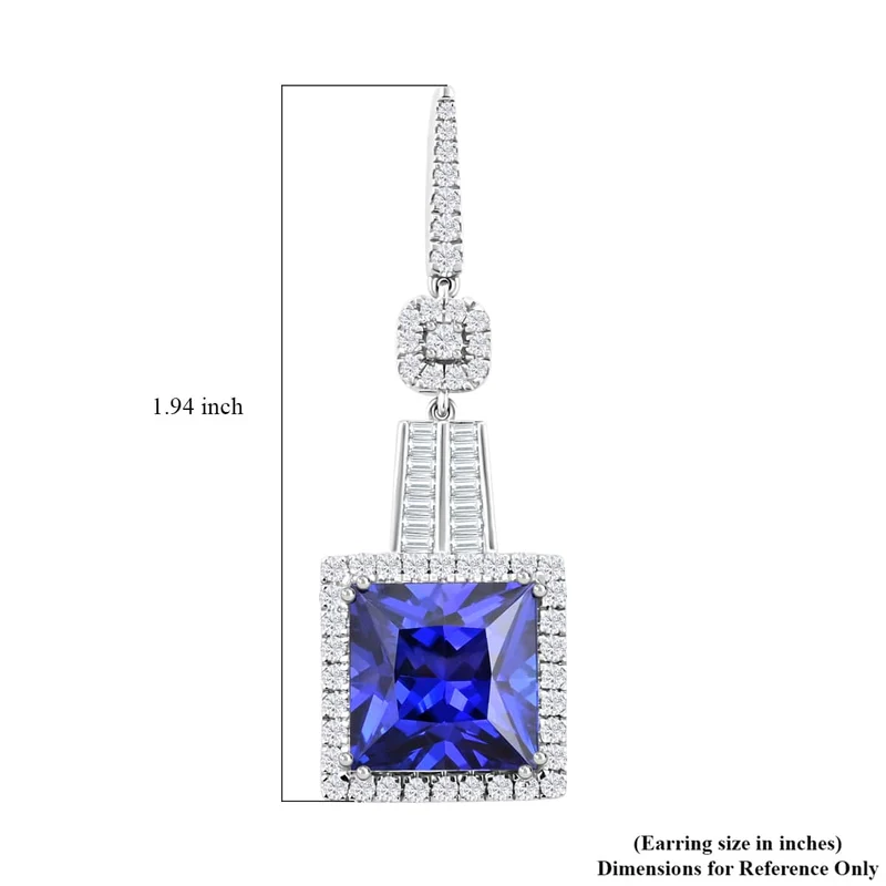 CHAIRMAN VAULT COLLECTION - AAAA Tansanit, Weißer Diamant AGI zertifiziert Ohrringe, zertifiziert und geprüft, 950 Platin (10-15 Werktage Lieferzeit) ca. 24.04 ct