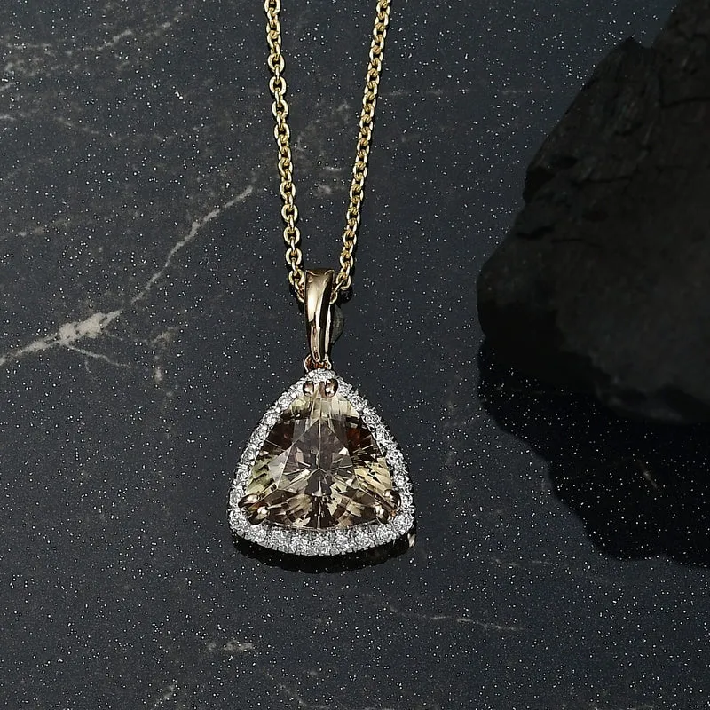 LUXORO AAA Turkizit, Weißer Diamant AGI zertifiziert Schmuckset (10-15 Werktage Lieferzeit) ca. 50 cm 585 Gold ca. 2.79 ct