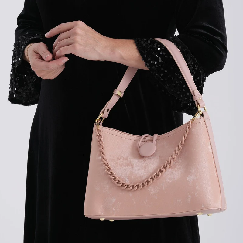 Crossbody Taschen Set 2 teilig mit Reißverschlussfach und Innenfach 30 x 12 x 20 cm Schwarz
