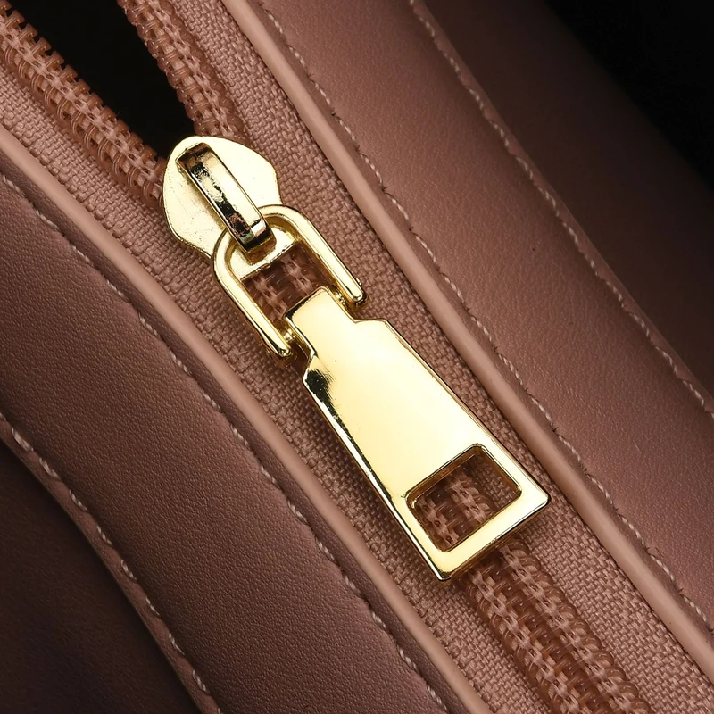 Crossbody Taschen Set 2 teilig mit Reißverschlussfach und Innenfach 30 x 12 x 20 cm Schwarz