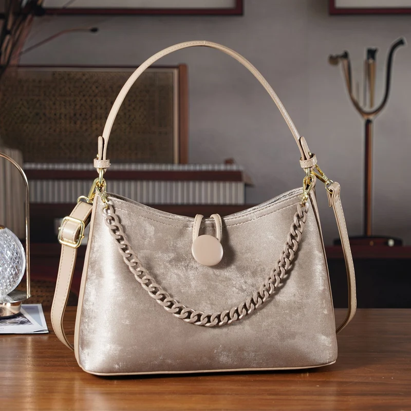 Crossbody Taschen Set 2 teilig mit Reißverschlussfach und Innenfach 30 x 12 x 20 cm Schwarz
