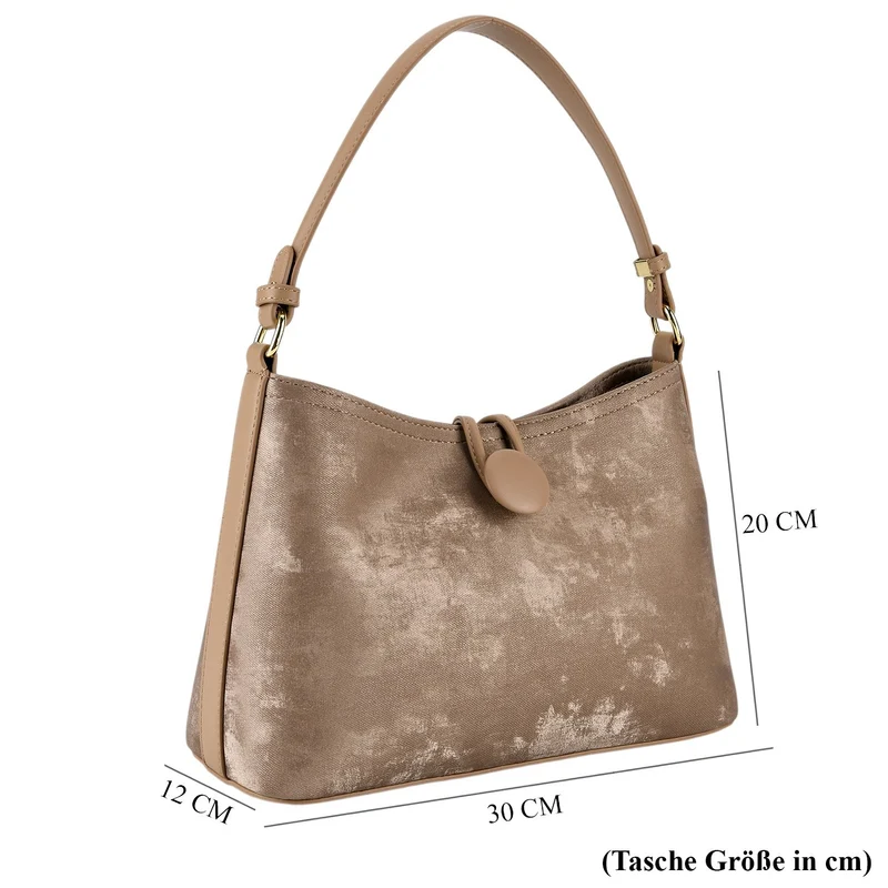 Crossbody Taschen Set 2 teilig mit Reißverschlussfach und Innenfach 30 x 12 x 20 cm Schwarz