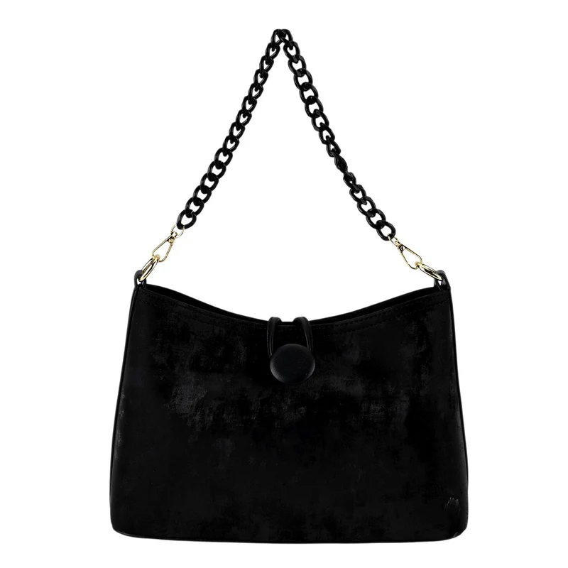 Crossbody Taschen Set 2 teilig mit Reißverschlussfach und Innenfach 30 x 12 x 20 cm Schwarz