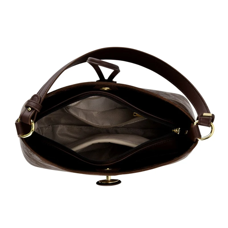 Crossbody Taschen Set 2 teilig mit Reißverschlussfach und Innenfach 30 x 12 x 20 cm Schwarz