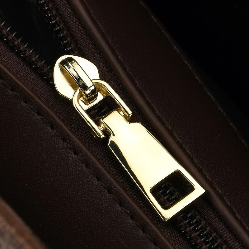 Crossbody Taschen Set 2 teilig mit Reißverschlussfach und Innenfach 30 x 12 x 20 cm Schwarz