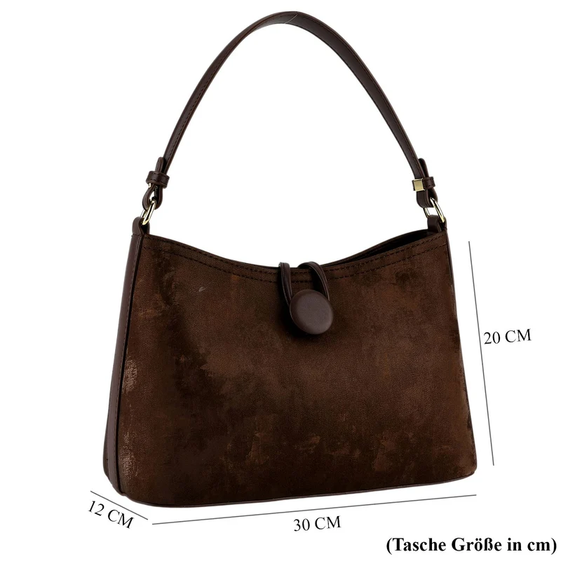 Crossbody Taschen Set 2 teilig mit Reißverschlussfach und Innenfach 30 x 12 x 20 cm Schwarz