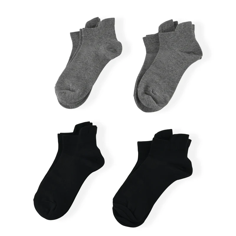 LIVMORE Kupfer-Kompressionssocken 8er-Set, Infrarot-Wärmeeffekt, Schwarz und Grau, Größe L 41-45