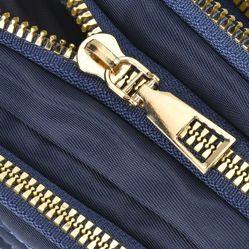 Multifunktionale RFID-geschützte Nylon Gürteltasche mit Schnellverschluss, 36x4x13cm, Rosa