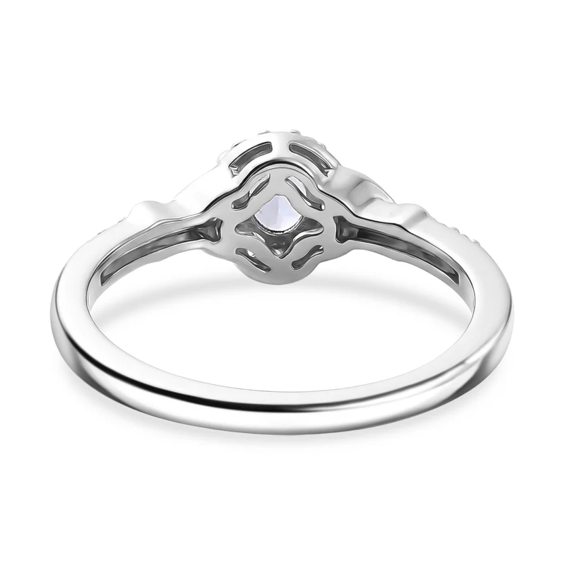D'Joy Tansanit Schmuckset 925 Silber platiniert und vergoldet (Größe 19) ca. 1,13 ct.