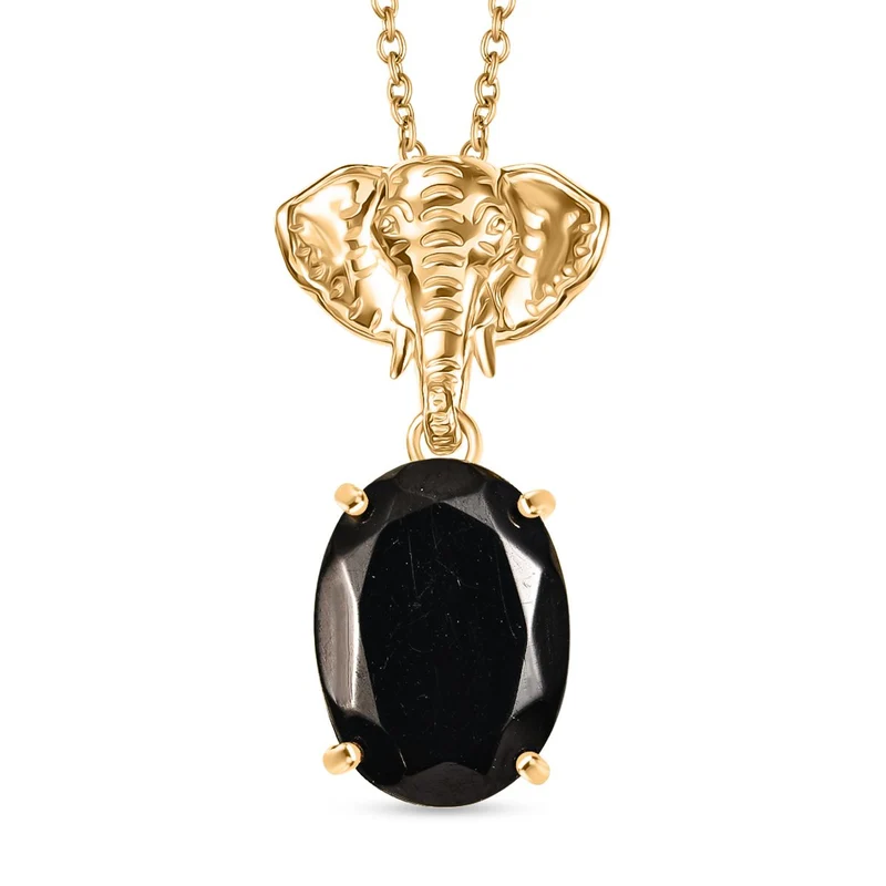 Elite Shungit Anhänger mit Kette, ca. 50 cm ca. 6.15 ct