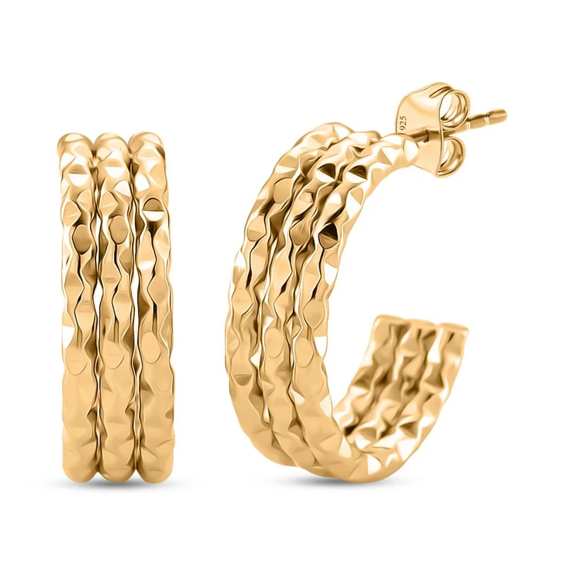 316L Edelstahl Ohrringe, ca. 6,00g, goldfarben