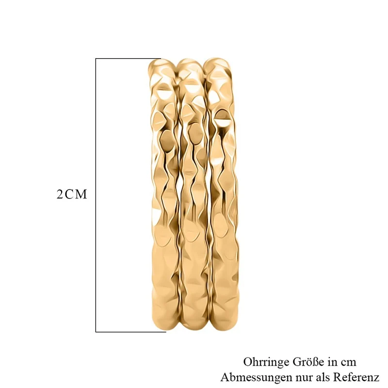 316L Edelstahl Ohrringe, ca. 6,00g, goldfarben
