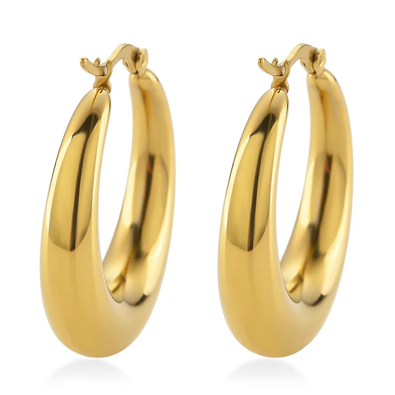 316L Edelstahl Ohrringe, ca. 9,50g, goldfarben